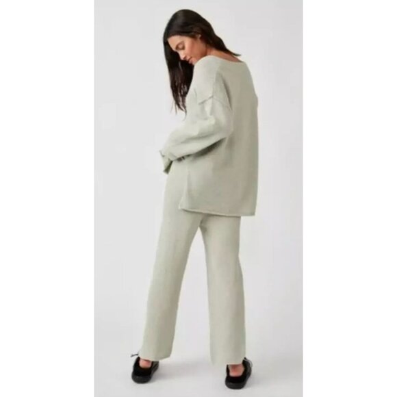 Free People Beach Hailee Sweater Set In Saltwater Combo Size XS - Picture 4 of 8